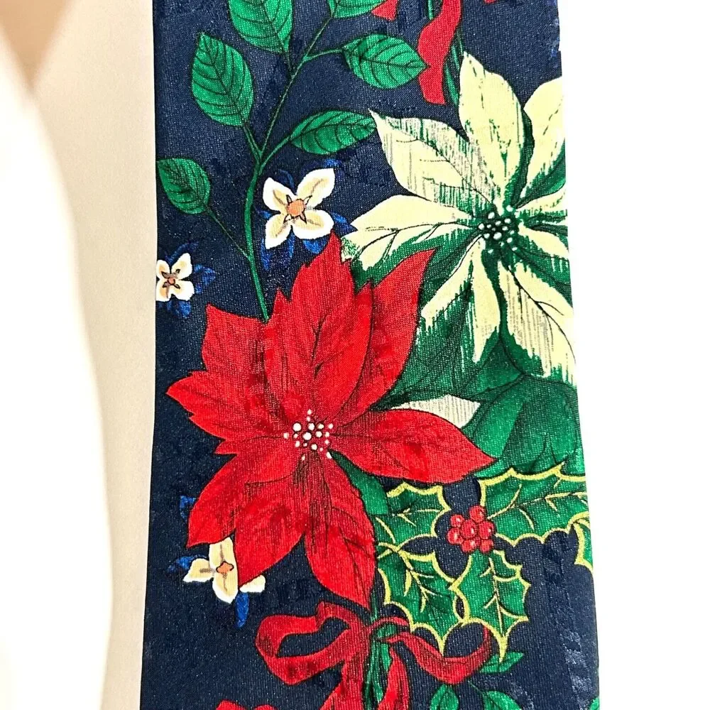 Hallmark Yule Tie Greetings Neck Tie Holiday Christmas Santa Candy Cane Lot of 2
